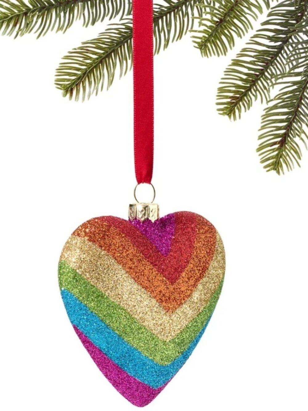 Holiday Lane Love Is Love Rainbow Heart Ornament Pride Christmas Tree Decor Gift